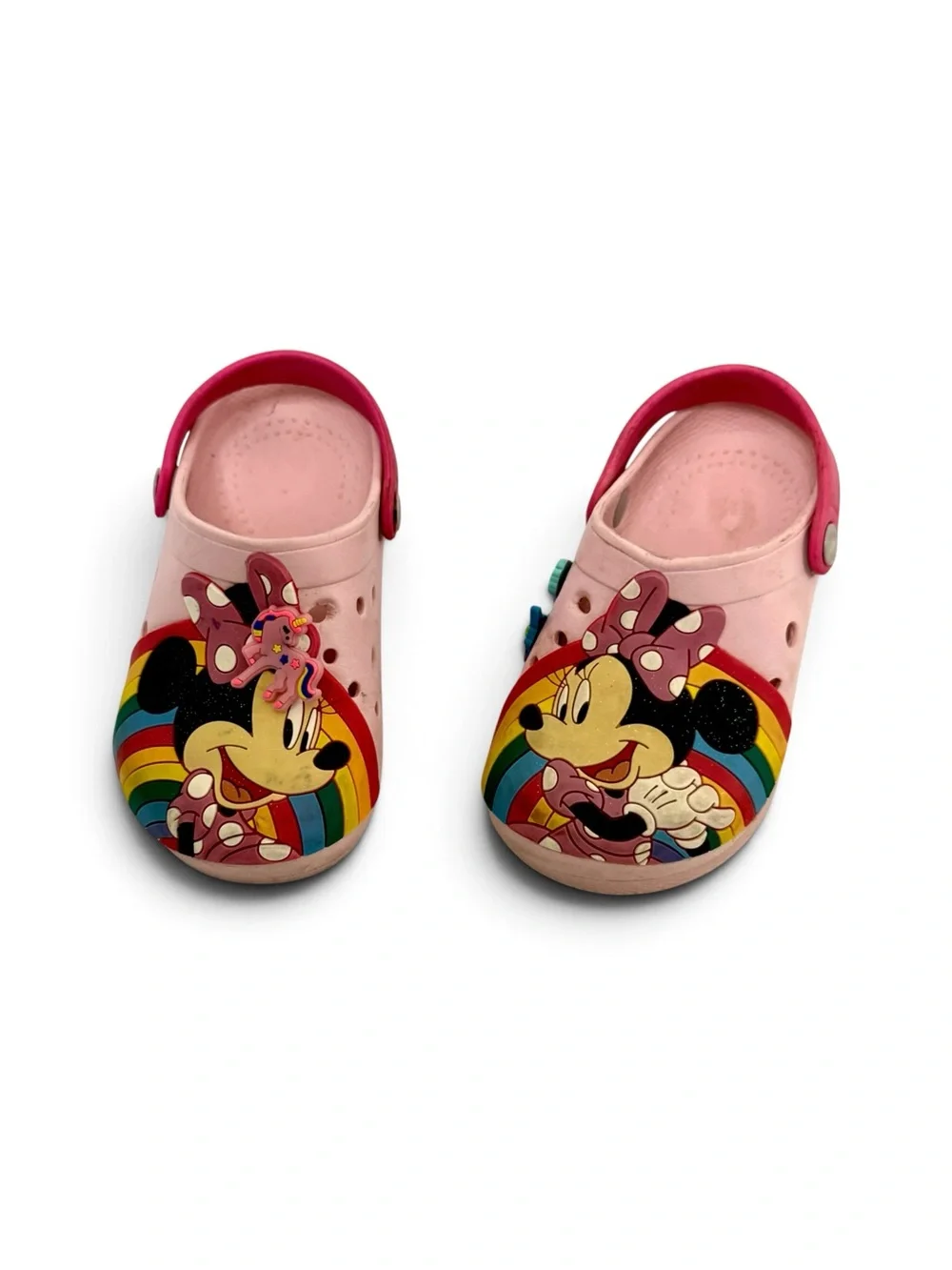 Minnie Mouse Rainbow Crocs With Croc Decorative Charms